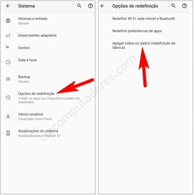 Como formatar o Motorola razr 50 através das Configurações?