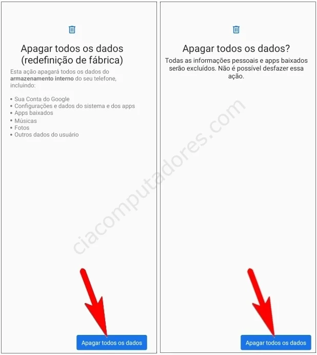Como formatar o Motorola razr 50 através das Configurações?