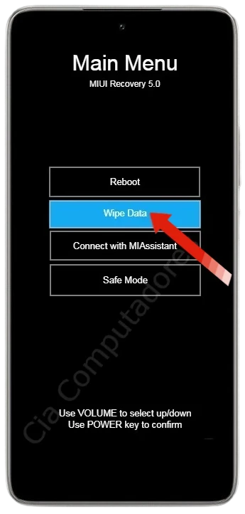 Como formatar o Xiaomi 14T através do modo de recuperação?