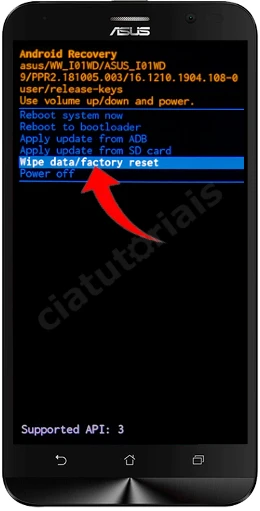 Como formatar Asus Zenfone Go Live pelo modo de recuperação?