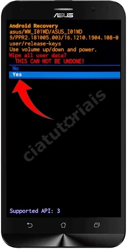 Como formatar Asus Zenfone Go Live pelo modo de recuperação?