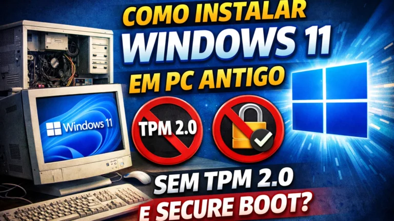Como instalar o Windows 11 em PC Antigo sem TPM 2.0 e Secure Boot?