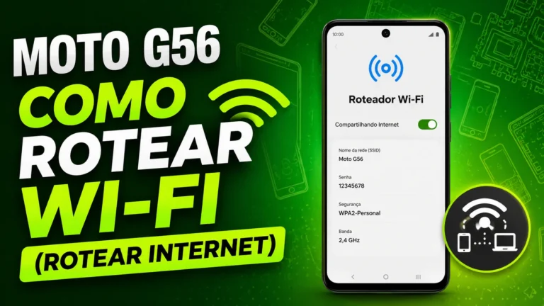 Como rotear a internet no Motorola Moto G56 (Compartilhar Wi-Fi)