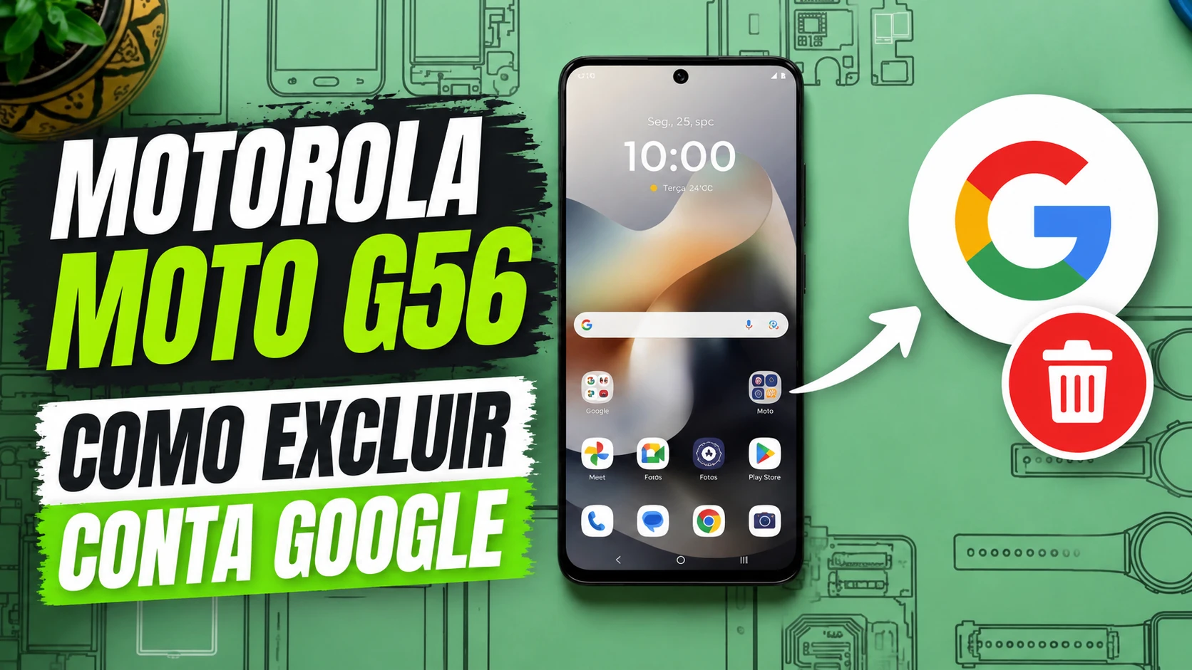 Como remover a conta Google do Motorola Moto G56