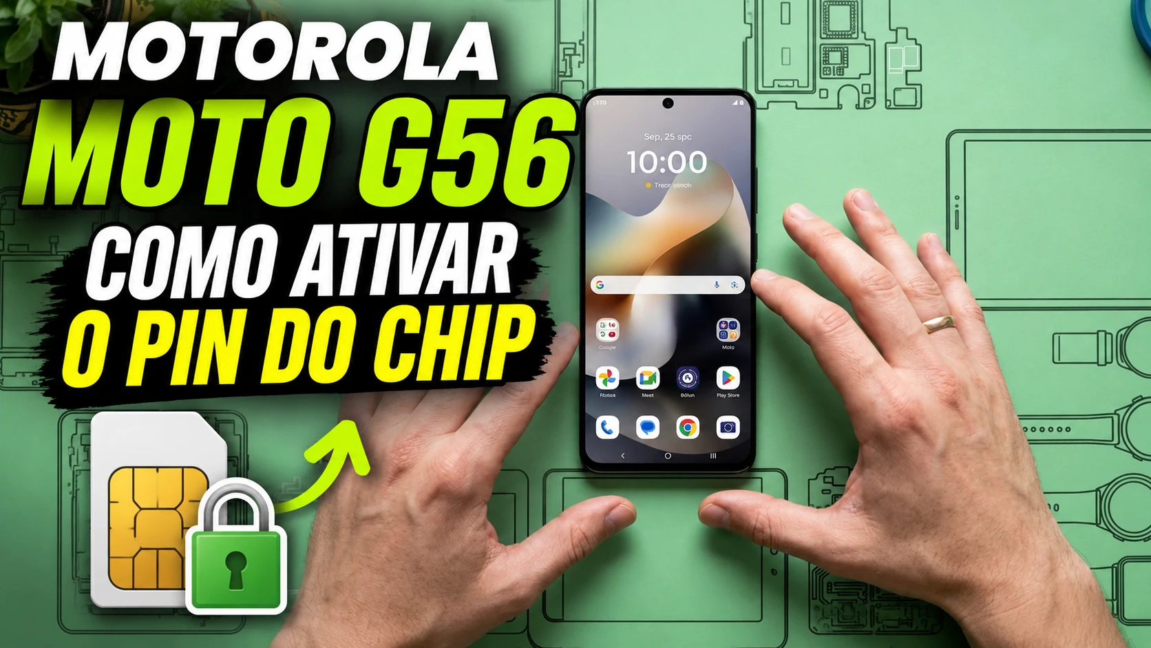 Como ativar o PIN do Chip no Motorola Moto G56
