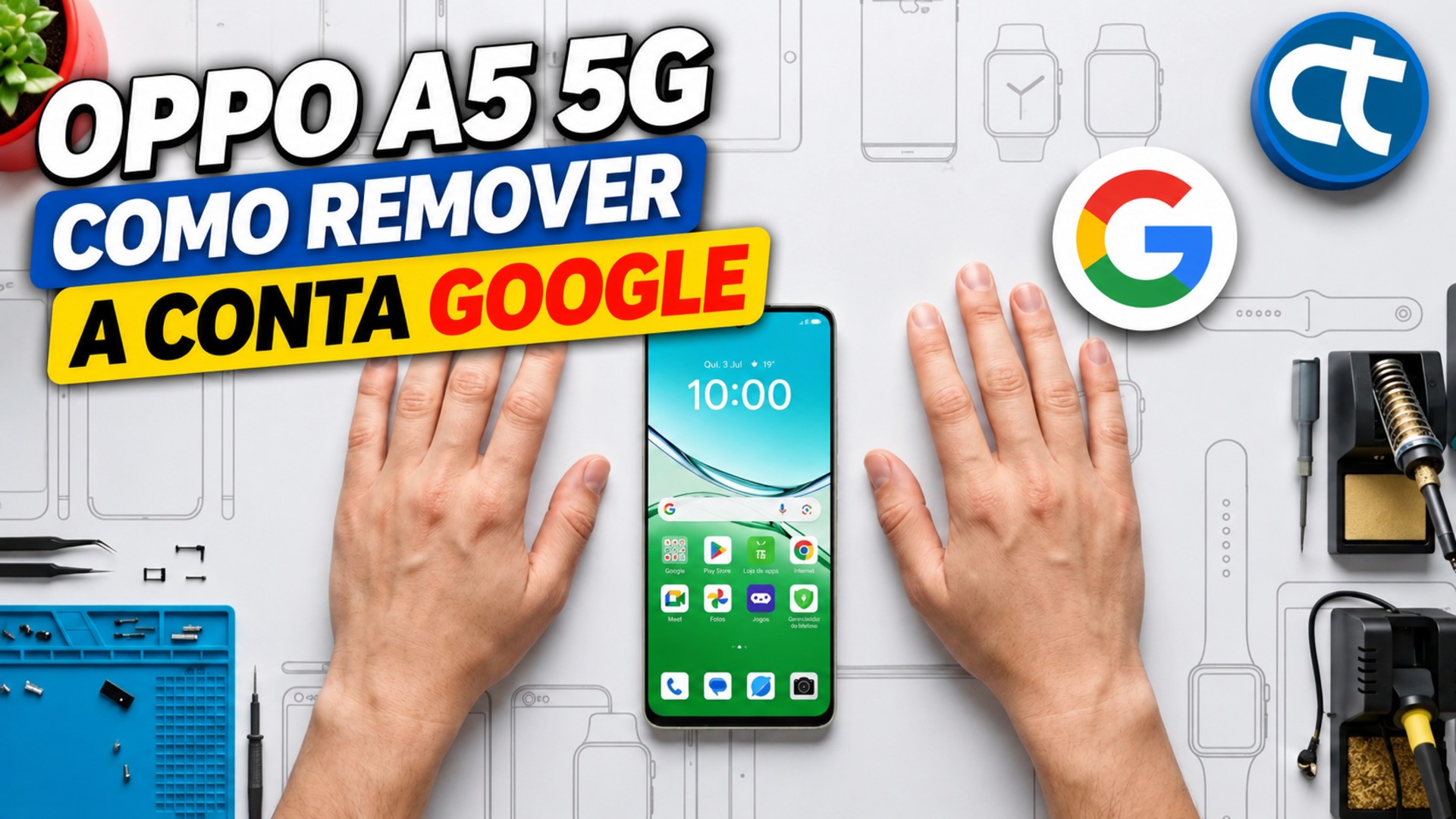 Como remover a conta Google do Oppo A5 5G