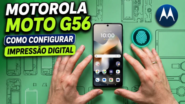 Como configurar impressão digital no Motorola Moto G56