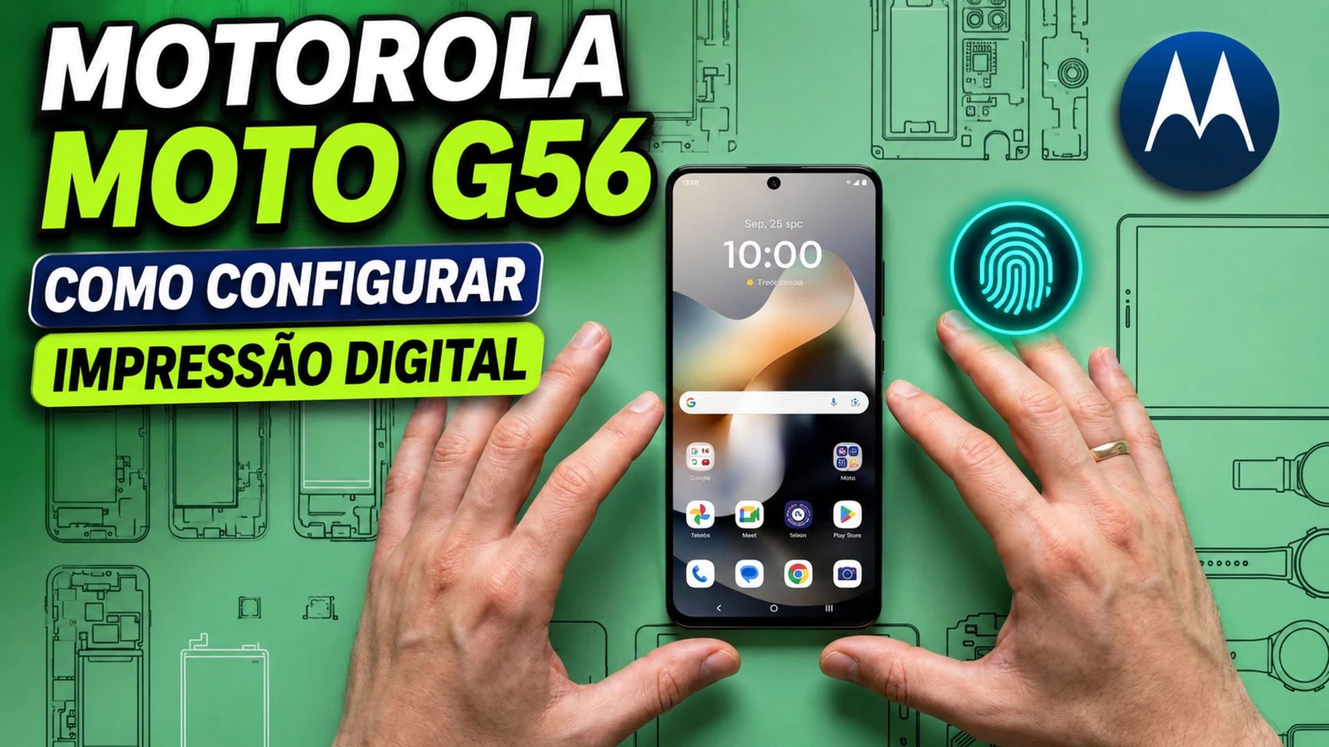 Como configurar impressão digital no Motorola Moto G56